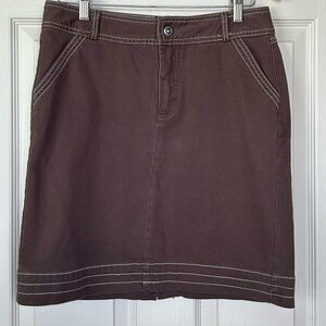 Cabela's Skirt Brown Knee Length Straight